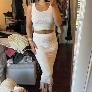 BNWT Crochet Skirt Set